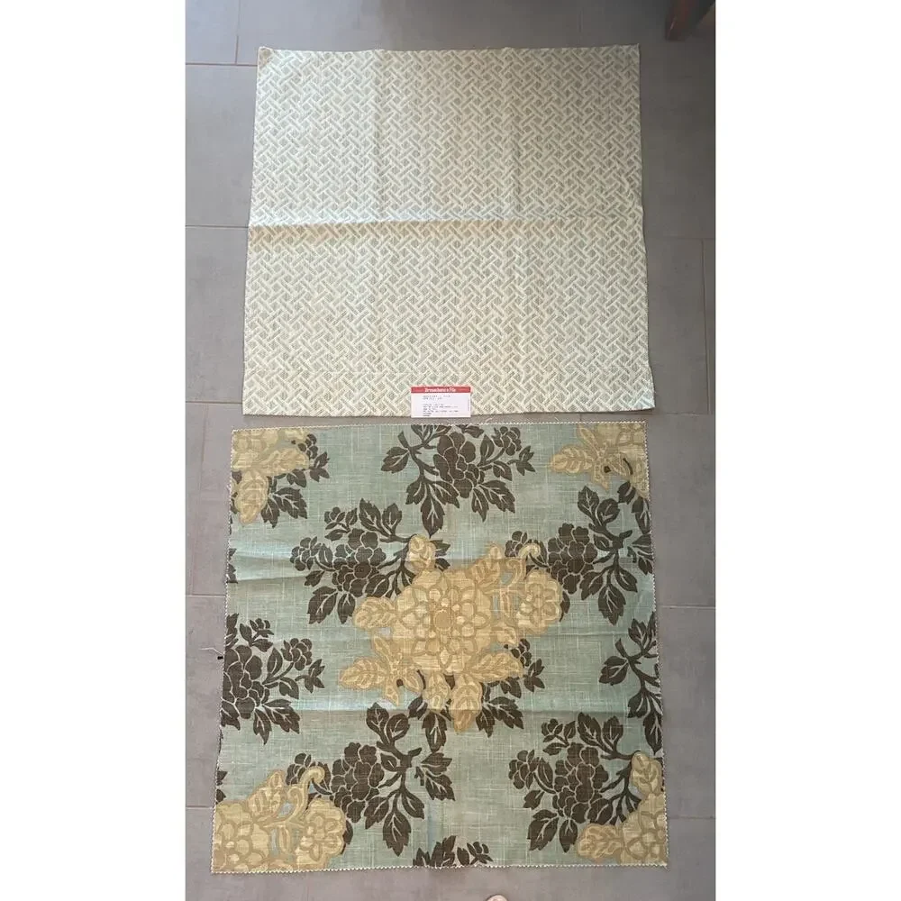 Robert Allen Belle Crest, Brunschwig Fils Comte Strie Linen Blend Fabric Samples